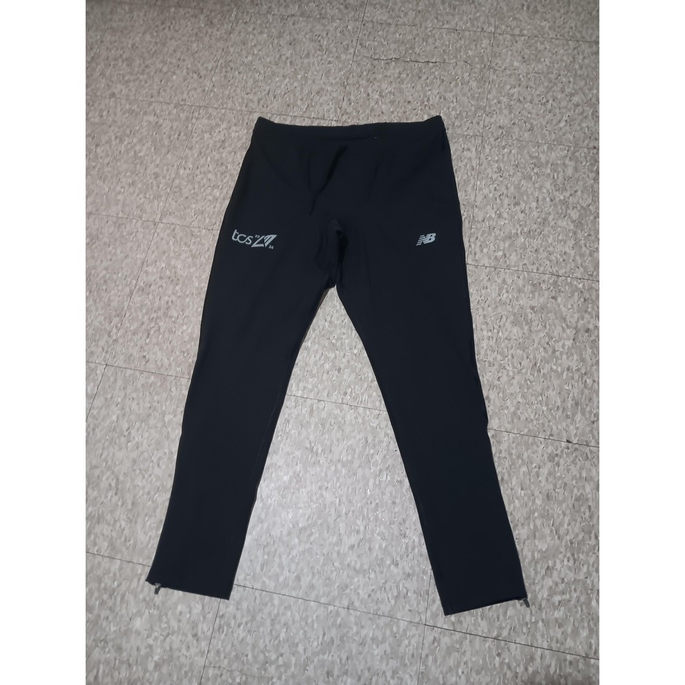 New Balance Compression Leggings Mens XL Black Running TCS Logo Athletic